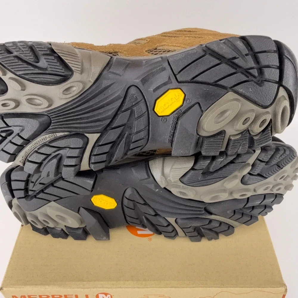 Merrell Moab Mid Waterproof Hiking Boots Earth Brown Mens 9 Wide J88623W